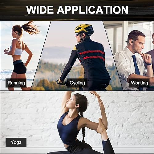 Miniatura 9 de S100 - Auriculares de conducción ósea con micrófono con cancelación de ruido, auriculares Bluetooth 5.2 sobre la oreja, auriculares deportivos IP54