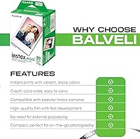 Vista 6 de Fujifilm Instax mini película instantánea de luz diurna (paquete doble + unidad flash USB de 32 GB) con paño de limpieza de microfibra Sunshine