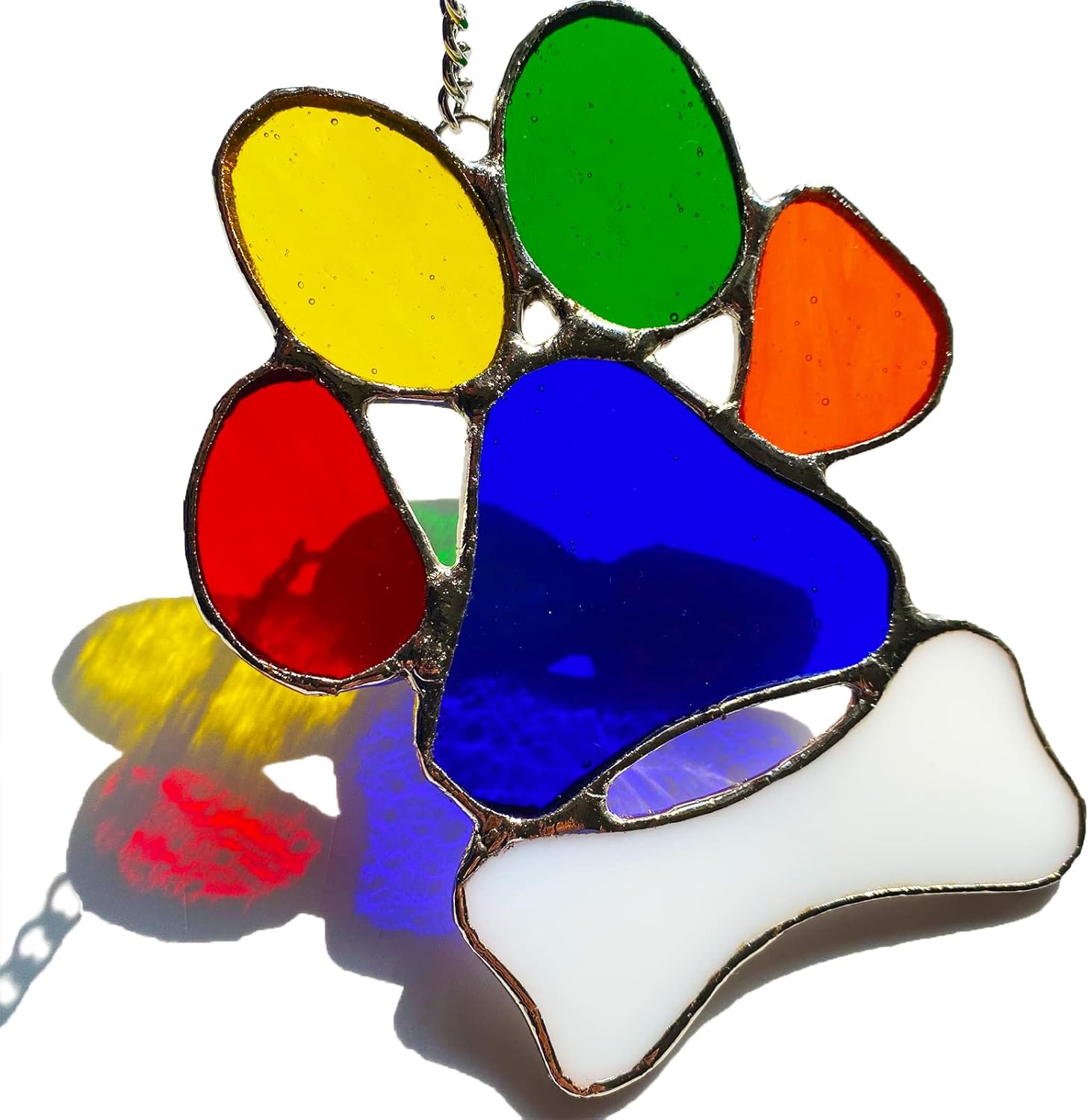 Hengyisha Rainbow Bridge Dog Memorial Gifts Suncatcher for Window, Stained Glass