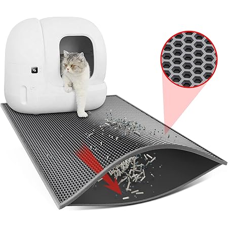 Cat Mat For Litter Large, Washable Cat Litter Mat: Double Layer