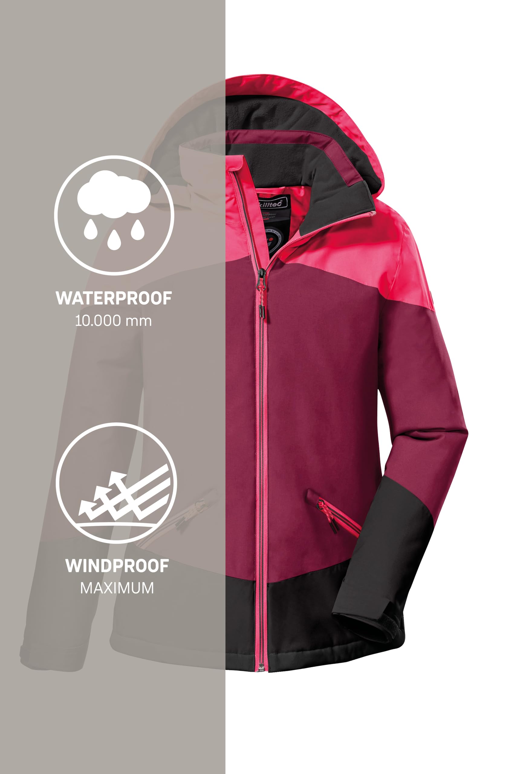 Killtec Kow 195 Grls Jckt Chaqueta outdoor/chaqueta funcional con capucha Niñas