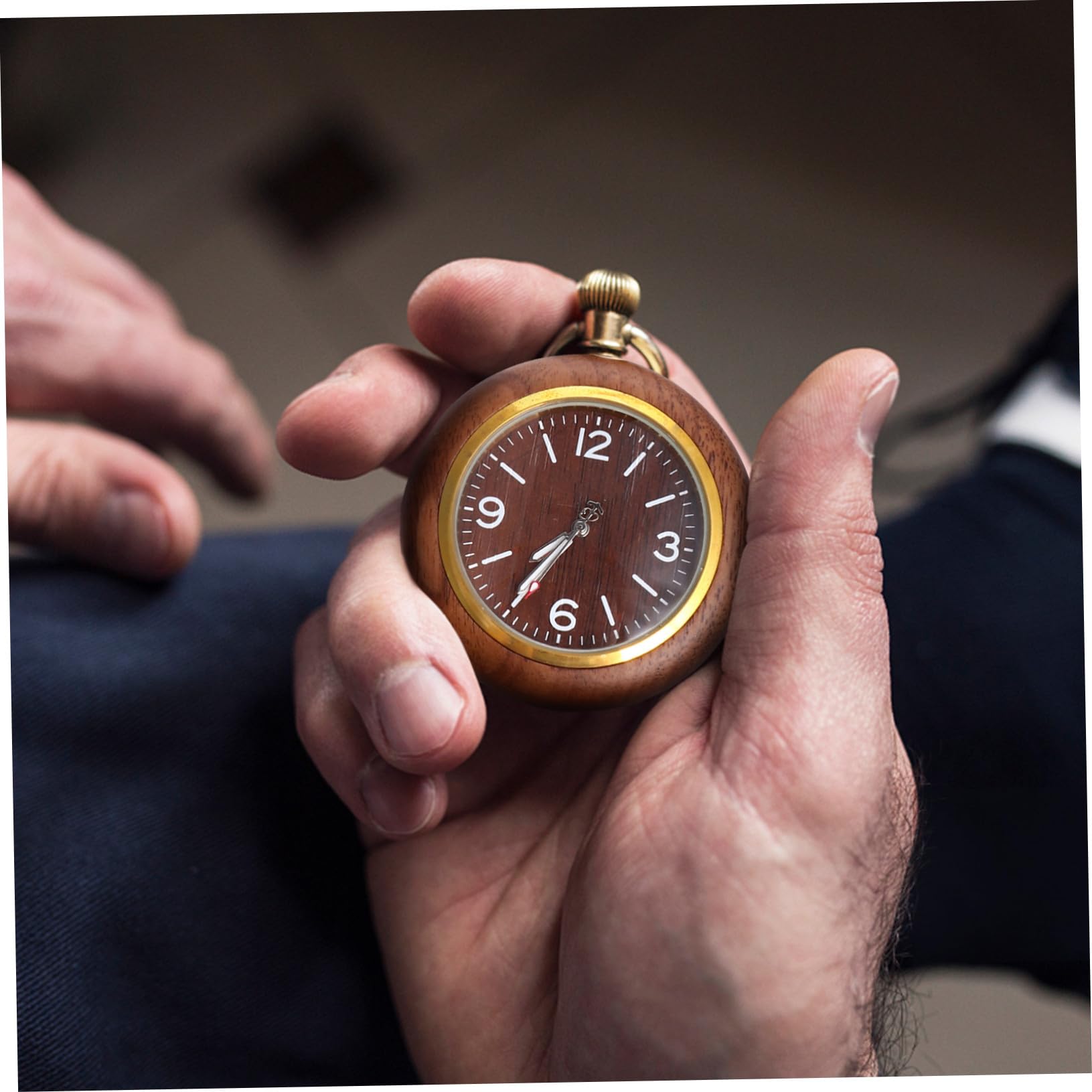 Toyvian Reloj de Bolsillo Precisión Vintage de Aleación, Movimiento de Cuarzo Estilo Clásico para Obsequio