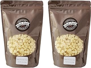 Vermont Nut Free Chocolates Baking Chips (White Chocolate) 16 Ounces, 2 Bags, Nut-free, Egg-free, Kosher
