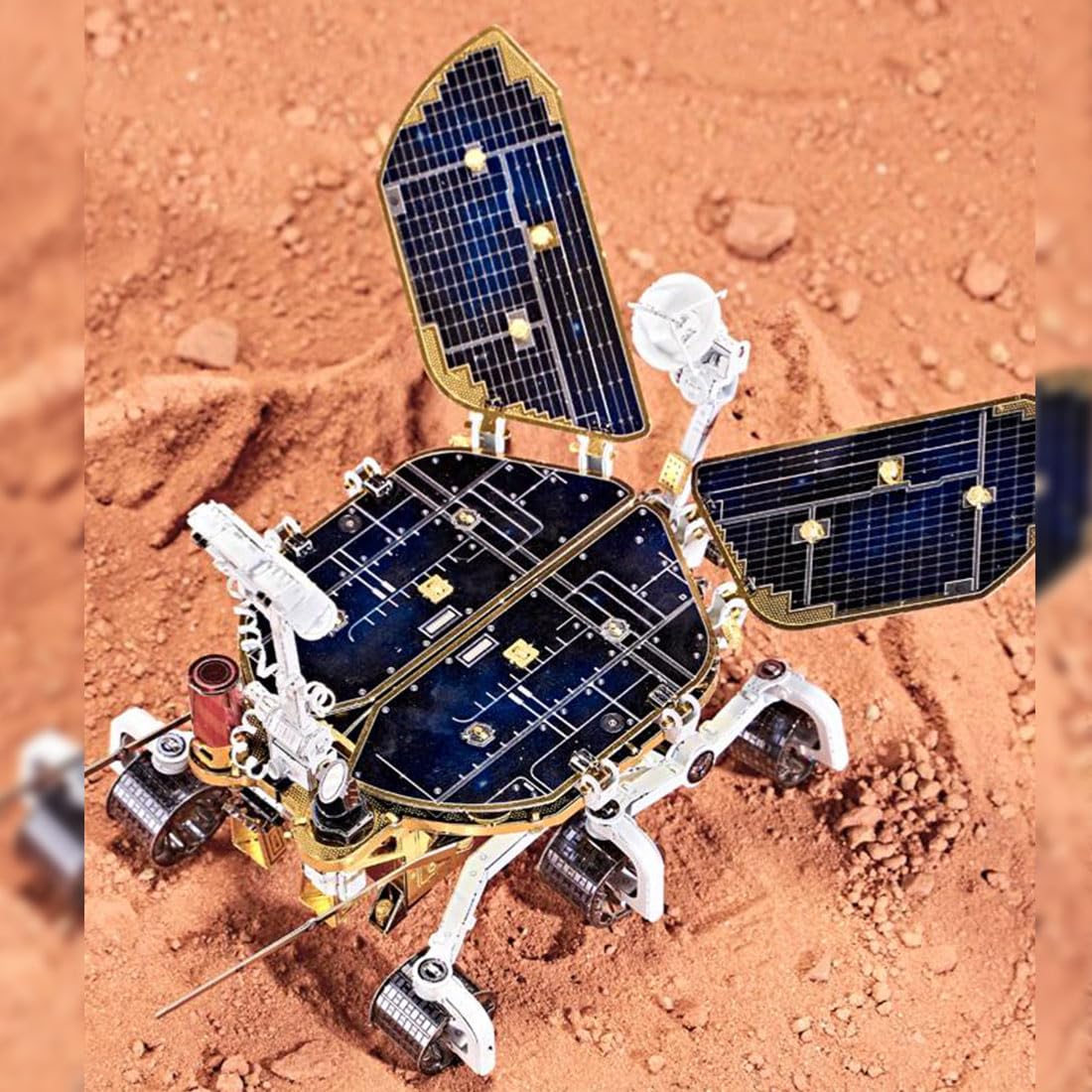 Kit 3D per un robot spaziale meccanico in metallo in scala 1:23, da costruire, kit STEM per esplorazione spaziale e oggetto da collezione (oltre 281 pezzi)