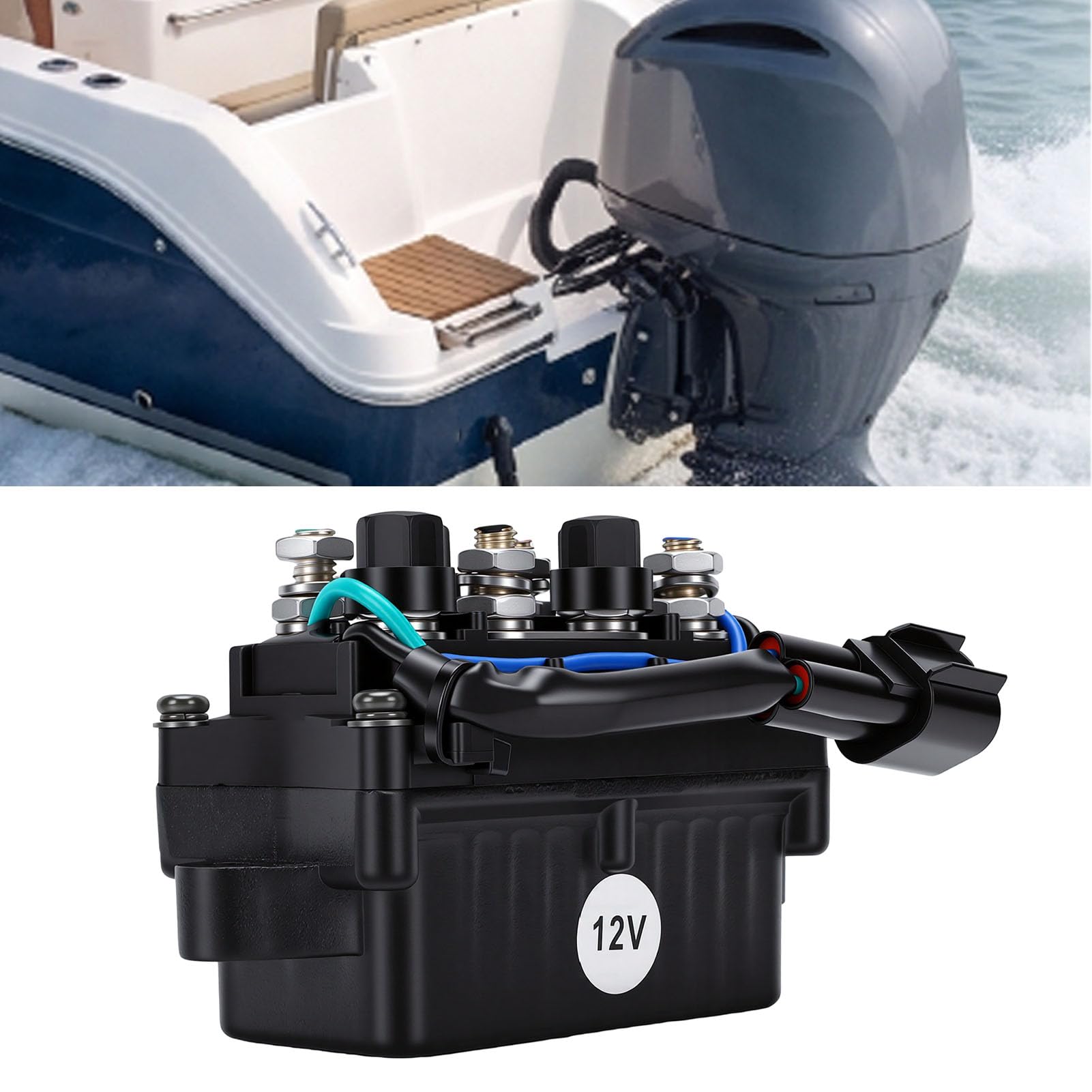 Haofy Conjunto de relé de Trim, relé Marino de 3 Pines 12 V for Barco
