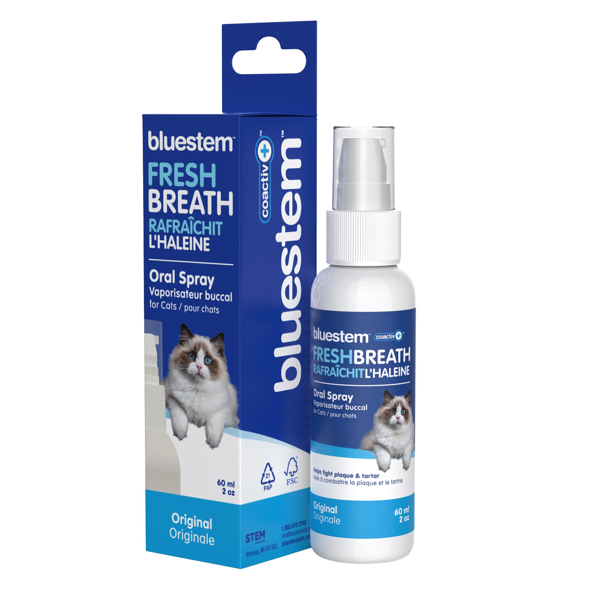 Cat Oral Spray Breath Freshener: Pet Dental Teeth and Mouth Cleaning Spray That Treats All Cats Bad Breath Smell When Breathing. Tooth Tartar, Plaque Cleaner Remedy. Small Mint Flavor Remover for Pets
