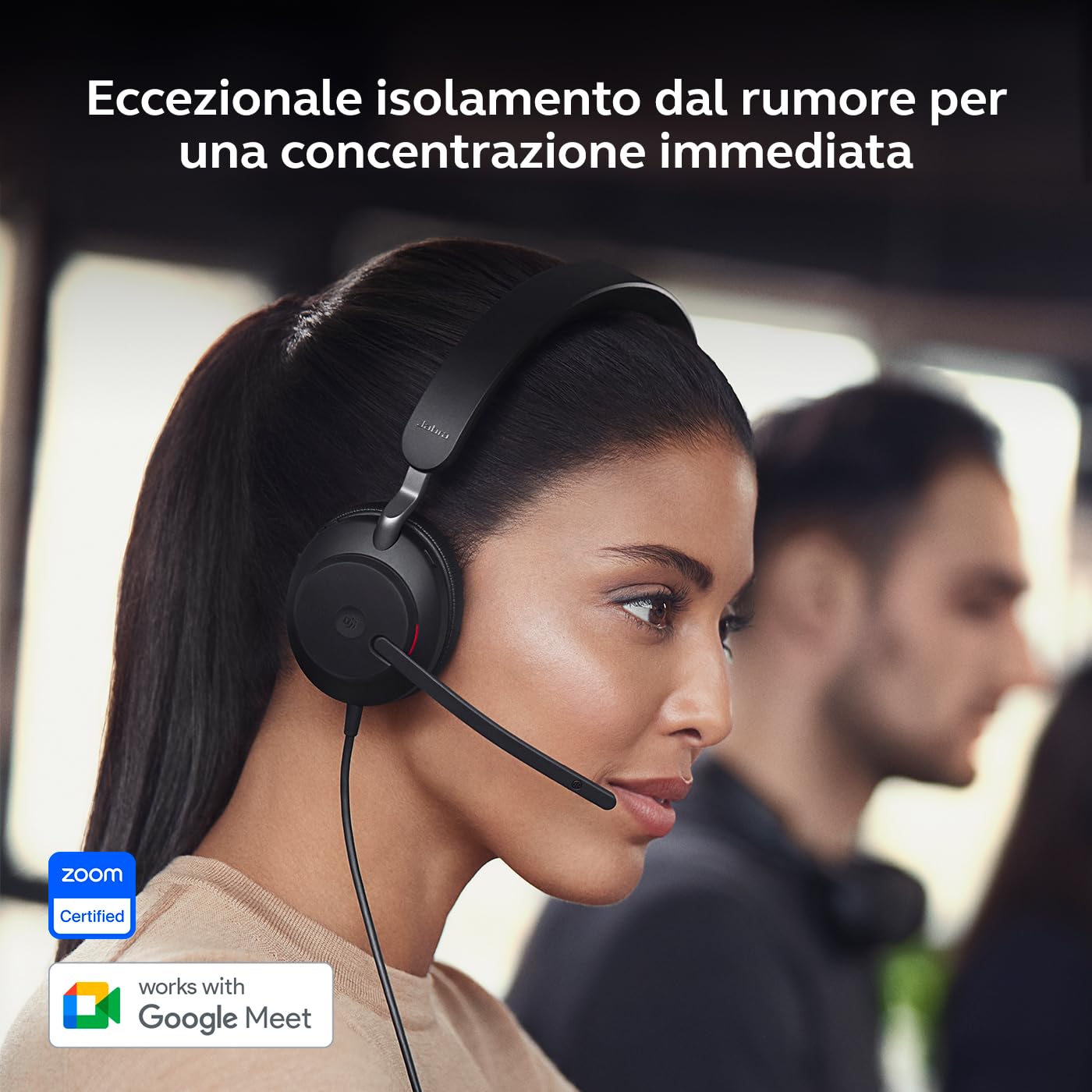 Jabra Evolve2 40 SE - Cuffie mono con filo USB-C/A | Certificate per piattaforme UC |