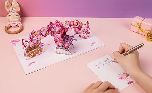 Miniatura 25 de Tarjetas de baby shower para niños, tarjeta de bautismo, tarjeta para bebés nuevos de 6 x 8 pulgadas, tarjetas de regalo, regalos emergentes