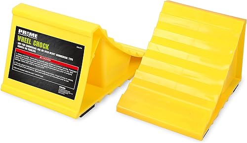 PR1ME Calzos de rueda base antideslizante adecuados para la mayoría de tamaños de neumáticos calzos ideales para RV remolque sin cuerda ligeros