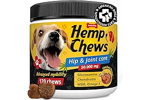 Hemp Hiр and Jоint Supplement for Dogs - 120 Hemp Treats with Glucosamine