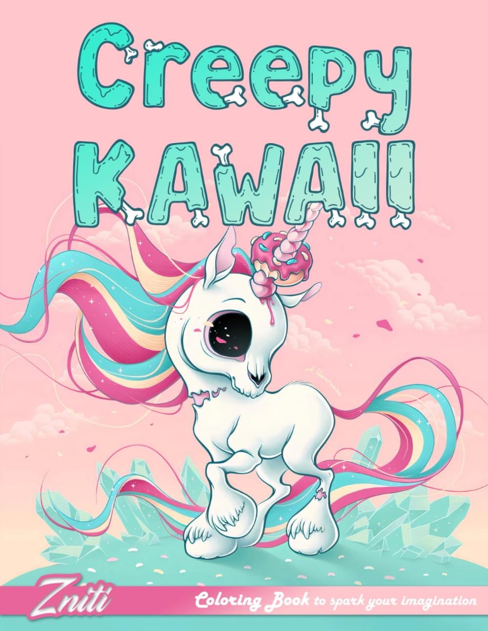 Creepy Kawaii Coloring Book: 90 Pastel Goth Spooky and Chibi Coloring Pages for Adults