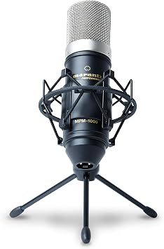 Marantz Professional MPM-1000 | Cardioid Condenser Microphone with Windscreen, Shock Mount & Tripod Stand 18mm / XLR Out