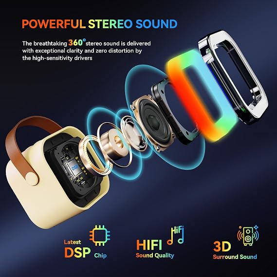 Portable Bluetooth Speaker(Beige)