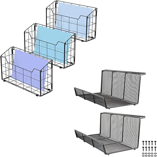 Univivi 3 Packs Wall File Organizer Hanging and 2 Packs