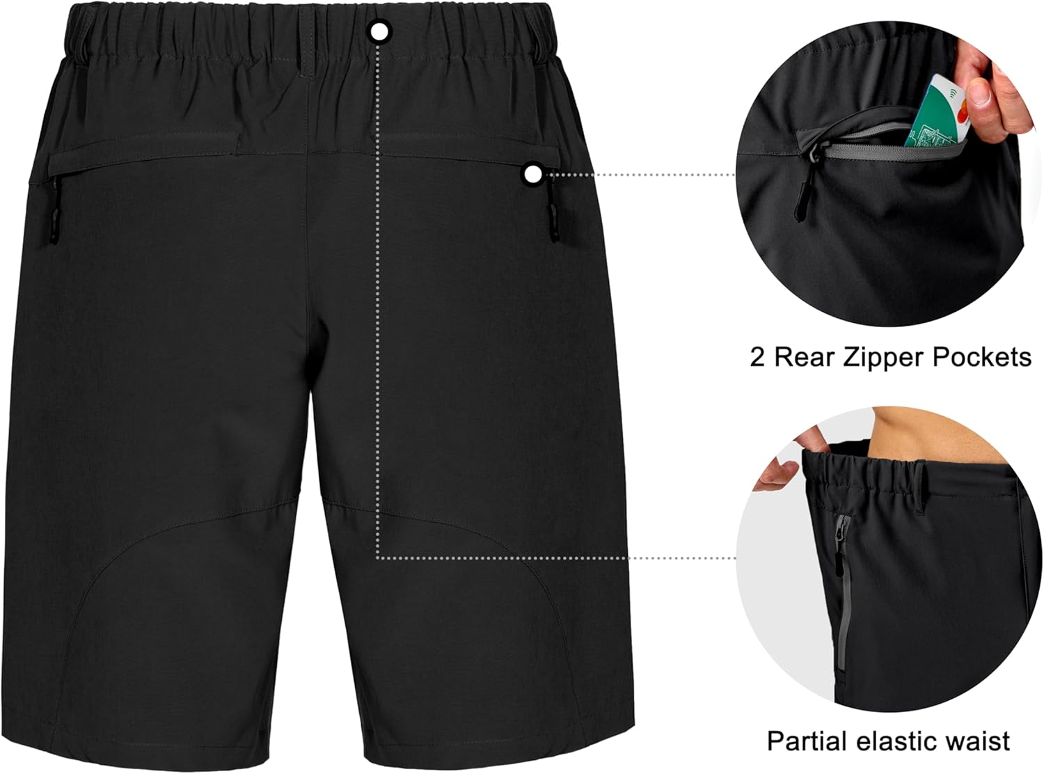 Little Donkey Andy Men's Stretch Quick Dry Cargo Shorts for Hiking, Camping, Travel - Image 5