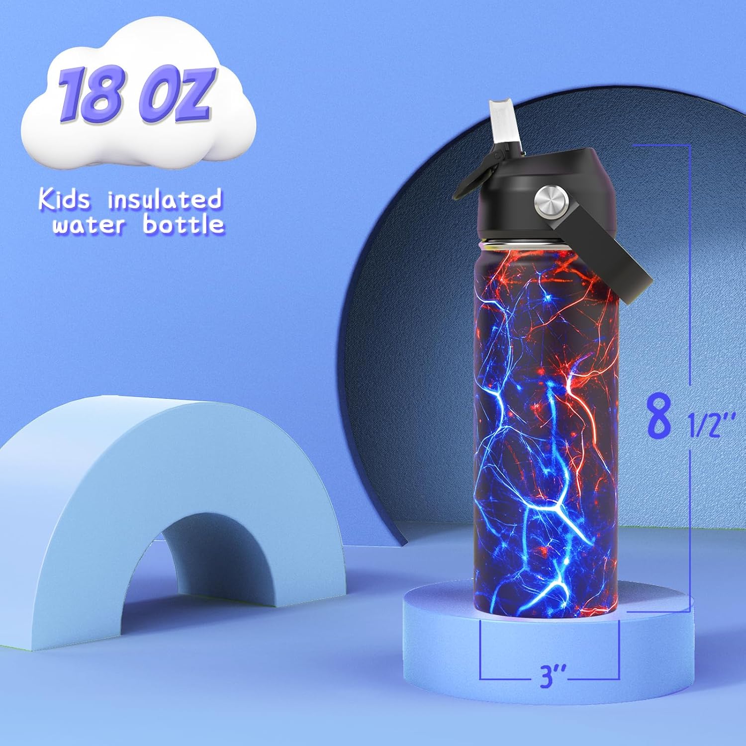 Acesak 18oz Kids Insulated Water Bottle