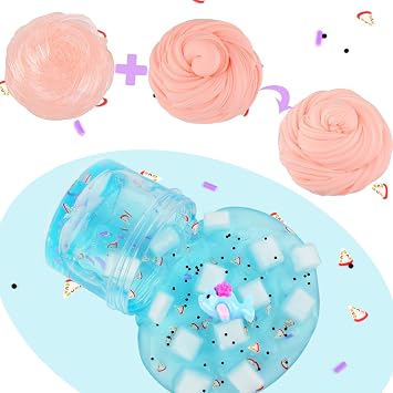 Slime Kit 12 Pack ، مع 6 Butter & 6 Crystal Slime for Party Favors، Scents Slime Putty Soft and Non-Sticky، Birthday Gift Carnival، Stress Relief Toy for Kids Education