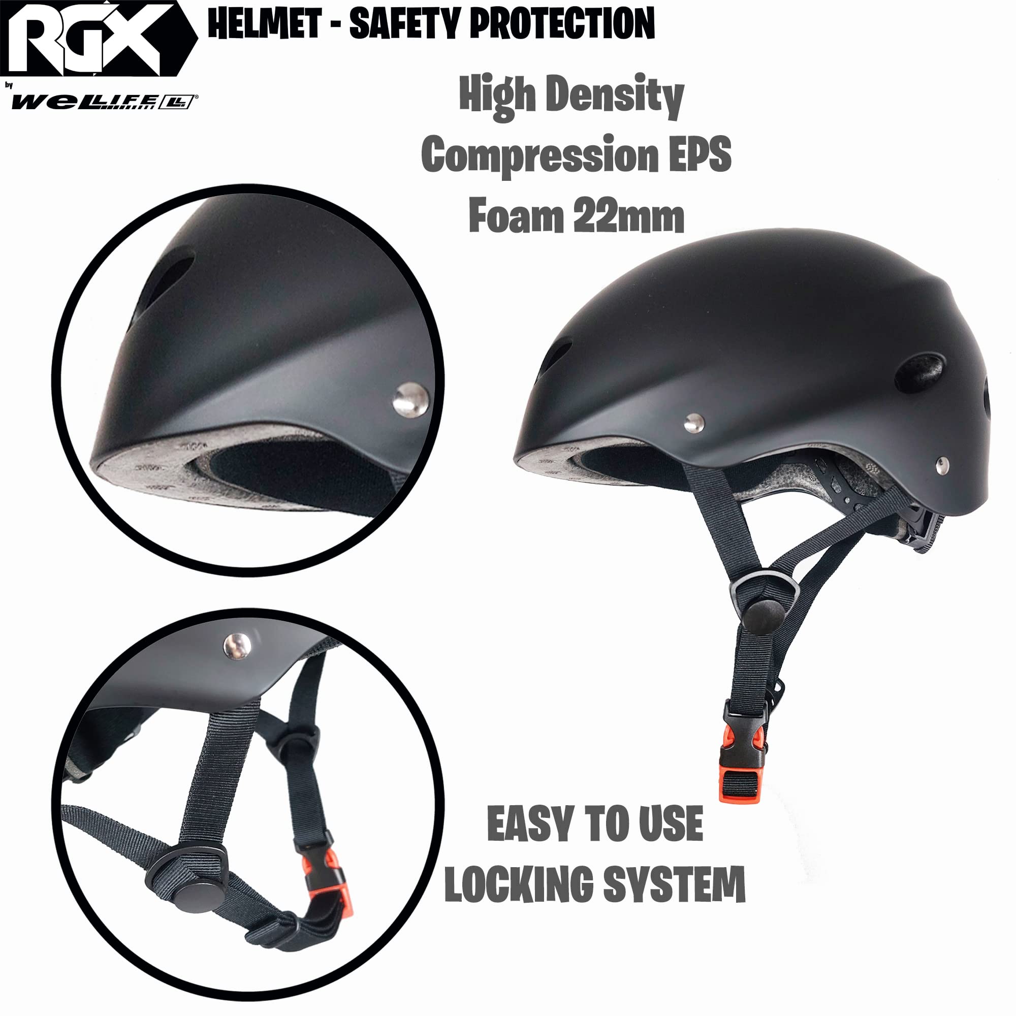 WeLLIFE Casco Regolabile per Bambino e Ragazzo Compreso Set Protezione, Casco e Kit di Protezioni Completo di Ginocchiere Gomitiere Parapolsi per Skateboard, Pattini in Linea, Bici, Monopattino