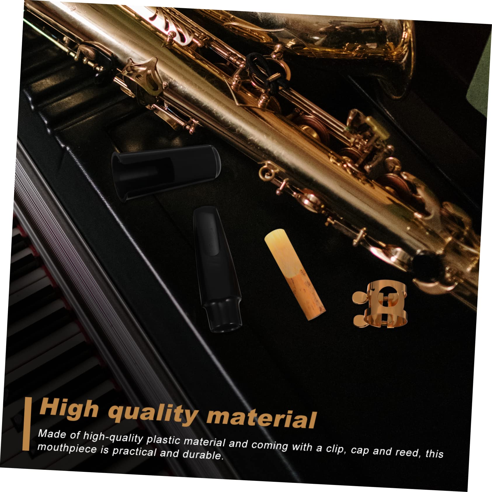 TOYANDONA 4sätze Altsaxophon Zubehör Mundstück Mit Metallklammer Naturrohrblätter Schutzhülle Für Optimale Klangqualität Und Praxisgerechte Nutzung Geeignet Für Musiker Und Anfänger