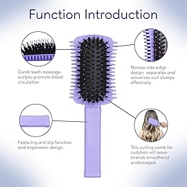 Curly Hair Brush 2 Pack, Volume Curl Defining Brush for Effortlessly Detangling Shaping and Styling Women\'s Curls, Reduce Pulling