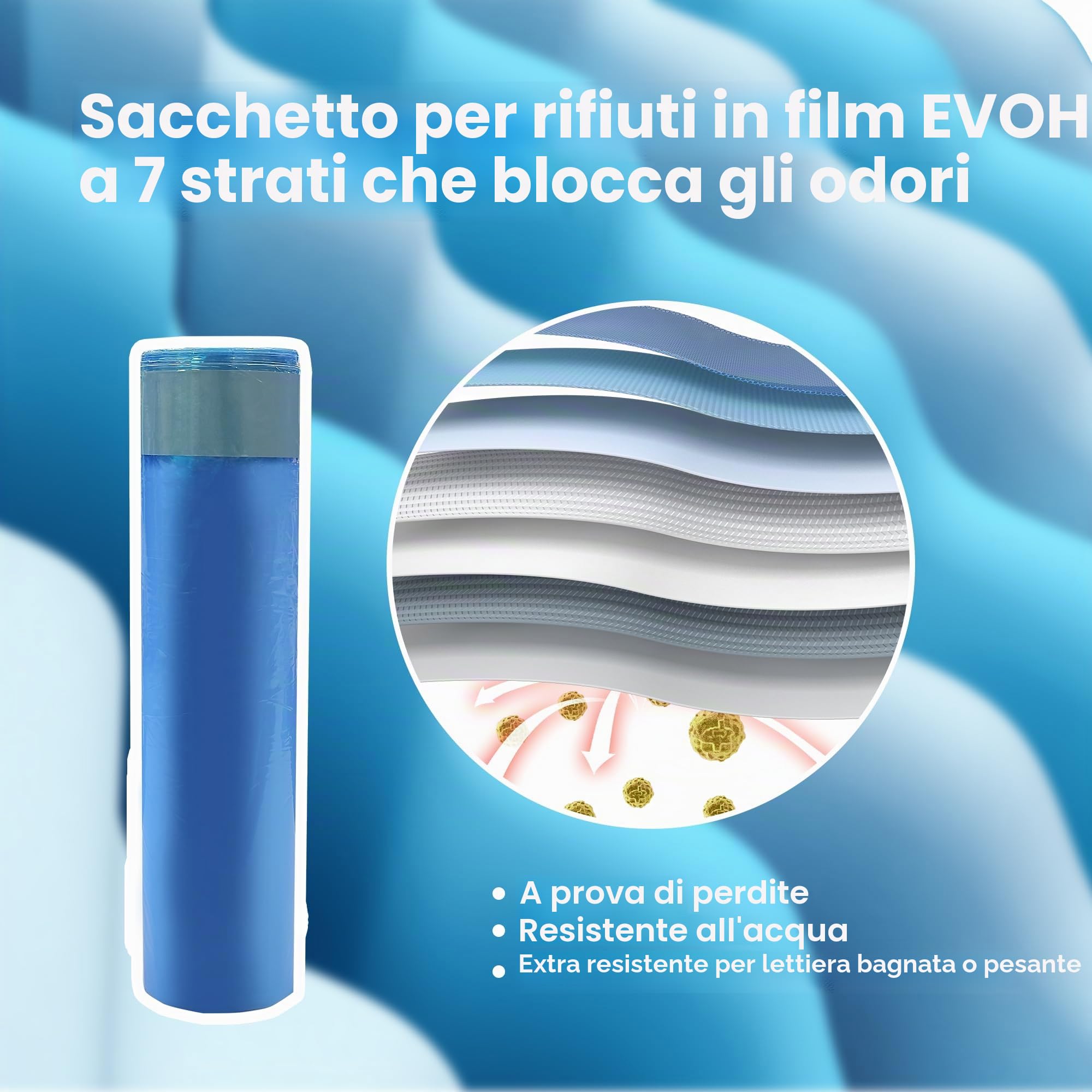 Neakasa PooGuard, cestino per lo smaltimento della lettiera, 9,2 l, per lettiera per gatti, rifiuti e pannolini, con finestrella di visualizzazione, apertura più ampia e sacchetto di ricarica per 4