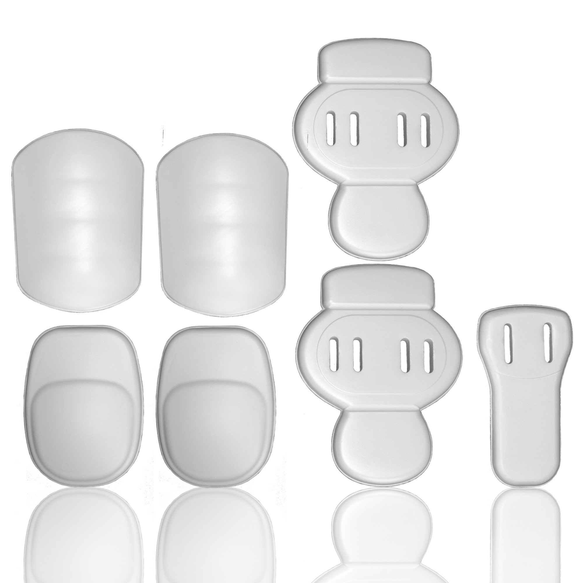 Full Force American Football Schoner 7 Piece Padset GR Junior, Weiß, One Size, FF0207370140
