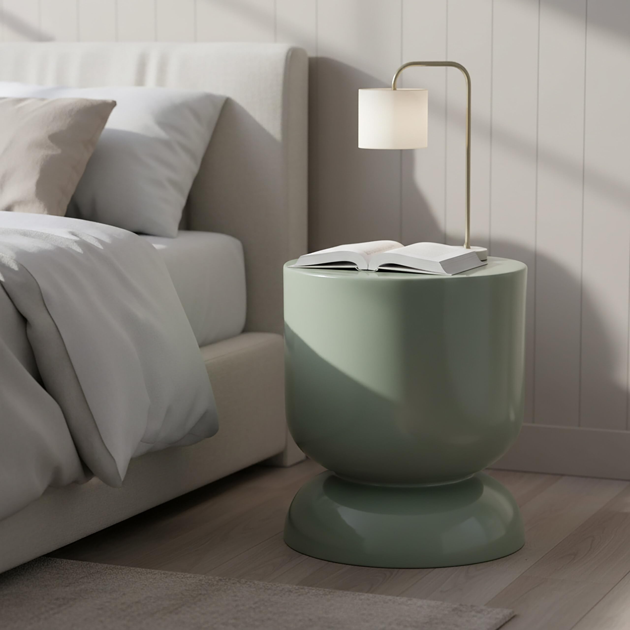 Relaxdays Tavolino & Sgabello, Design a Clessidra, Oggetto Decorativo per Soggiorno, HxD: 46 x 36