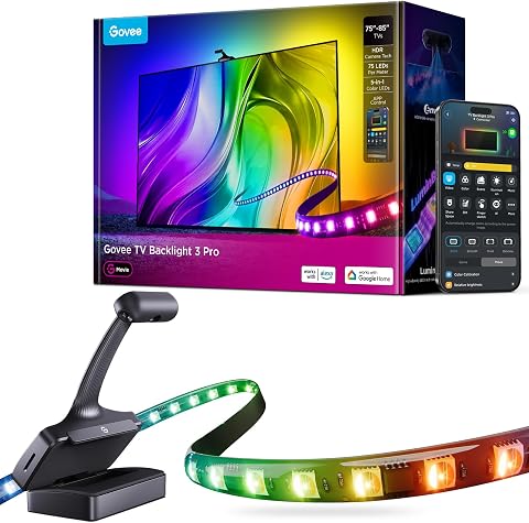 Govee TV Backlight 3 Pro with HDR Triple Camera for 75-85 Inch Screens