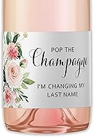 Vista 8 de POP the Champagne Estoy Cambiando Mi Apellido Etiquetas ● SET de 12 ● Etiquetas Mini para Botella de Champán de la Despedida de Soltera, Despedida
