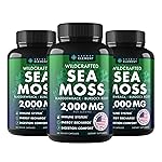 Sea Moss Capsules - Irish Sea Moss Advanced with Burdock Root, Bladderwrack & Muira Puama for Immunity, Gut, & Energy - Superfood Sea Moss Supplements w/Raw Sea Moss Powder, 120 Capsules, (3 Pack)