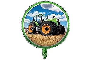 Creative Converting John Deere Tractor Metallic Balloon for Birthdays and Farm-Themed Parties