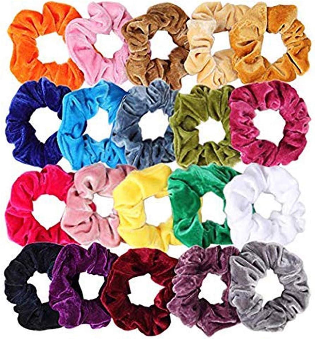 CHIROGRAPHY Velvet Hair Scrunchies - Soft Elastic Hair Bands and Scrunchy Hair Ropes for Women and Girls, Stylish and Durable Hair Accessories for Everyday Use | Set of 12 PCS