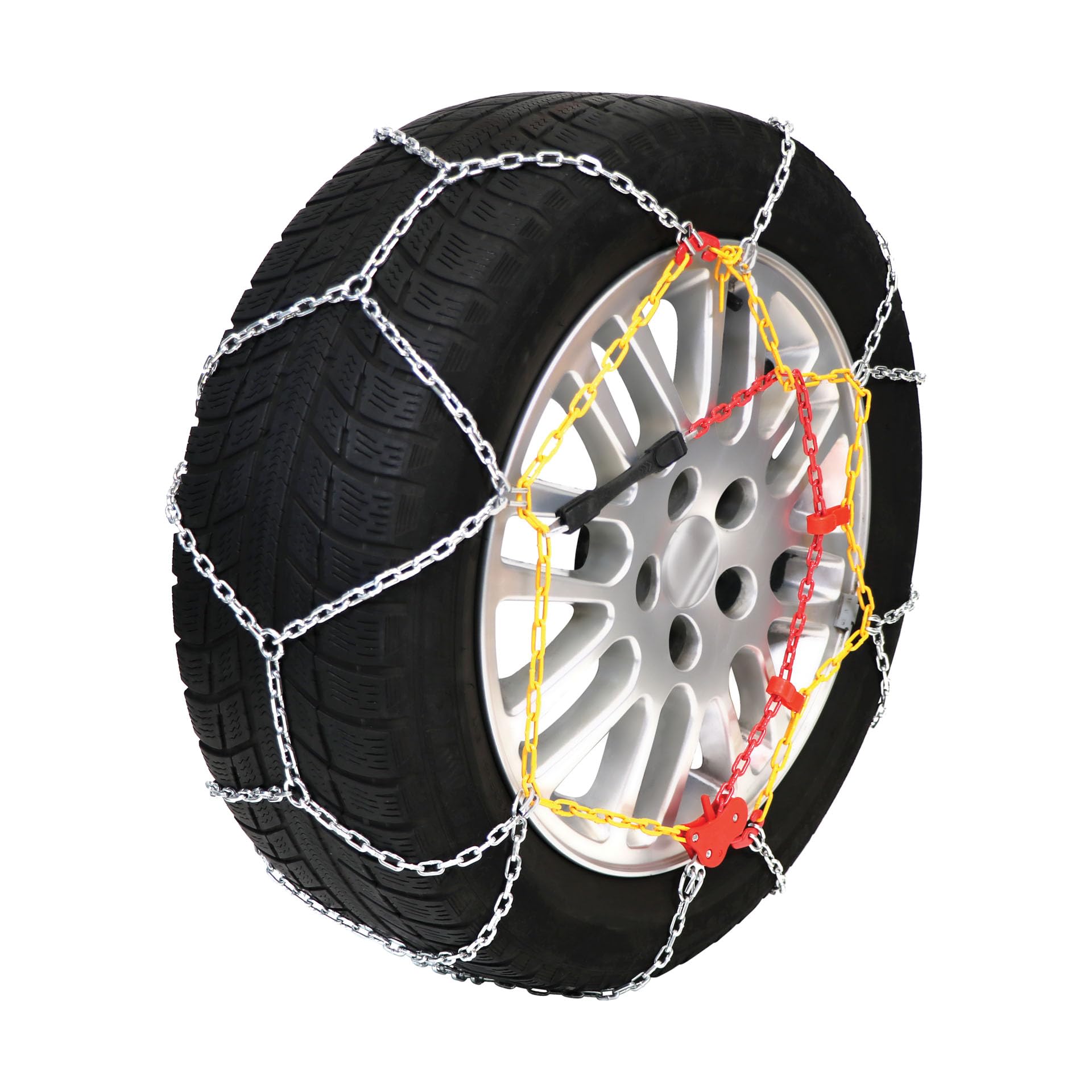 Cadenas para nieve CARPOINT para evitar patinar en carreteras heladas con maletero limpio 8