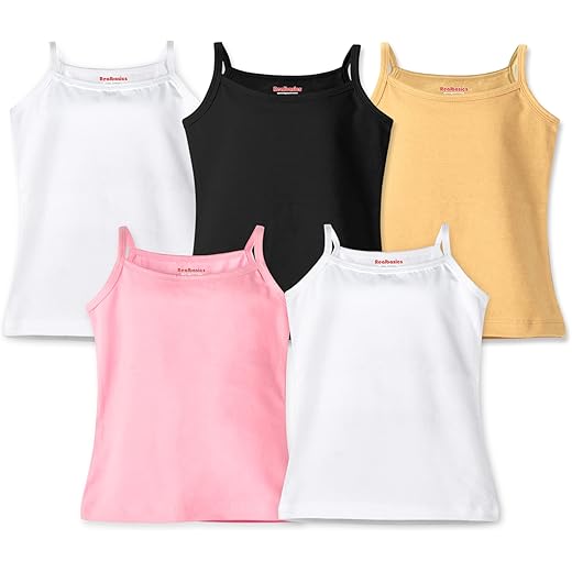 Real Basics Girl's Multicolour Camisole (Set of 5)