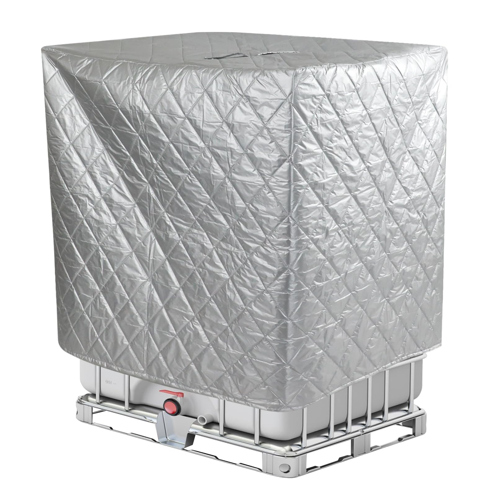 IBC - Cubierta térmica para depósitos IBC contenedores, protección contra heladas IBC, aislamiento térmico, lona para depósito de agua IBC, 120 x 100 x 116 cm (blanco)