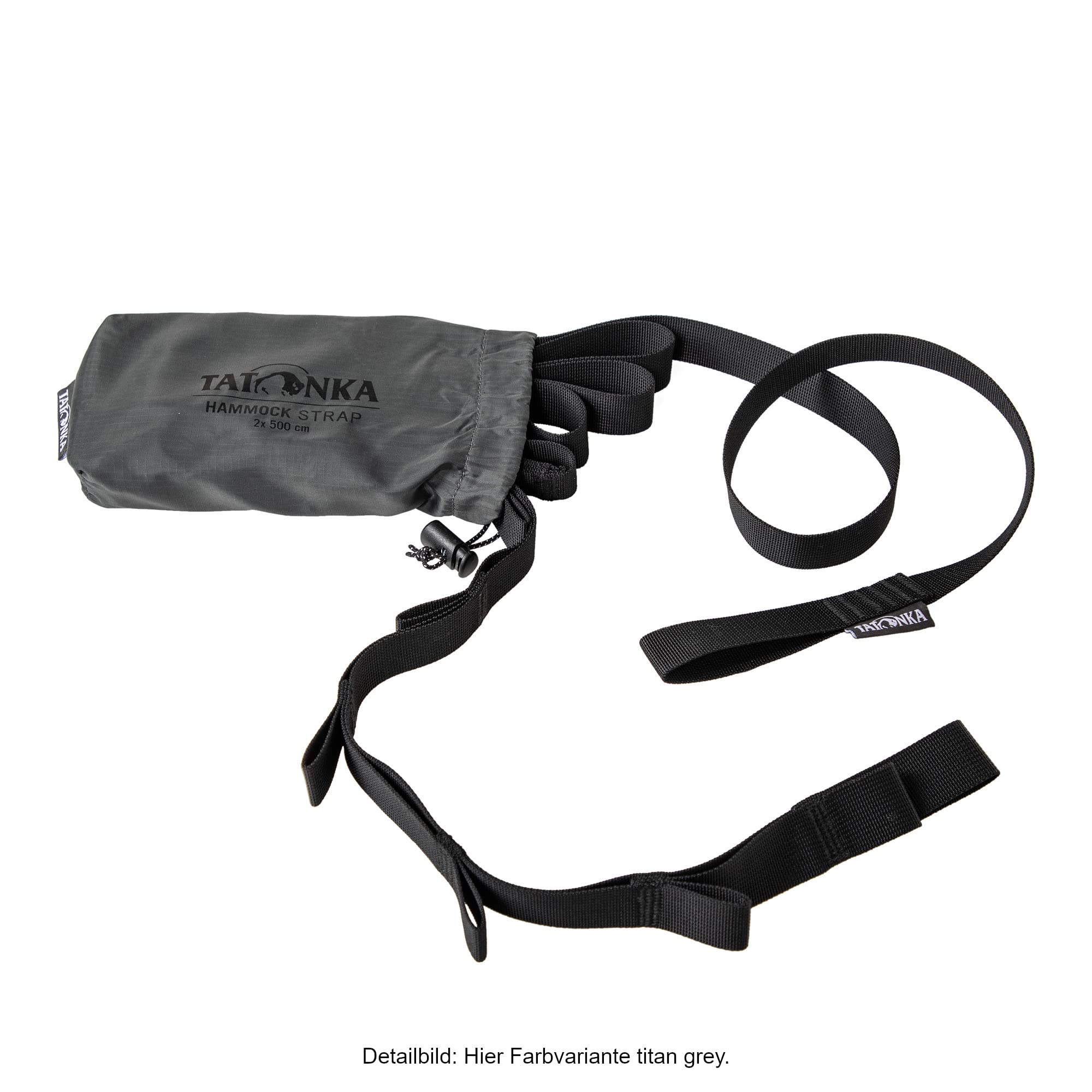 Tatonka Hammock Double - Superleichte Outdoor-Hängematte für 2 Personen - Inklusive Befestigungsset (2X Gurtbänder / 2X Karabiner) - Belastbar bis 180 kg - 290 x 190 cm