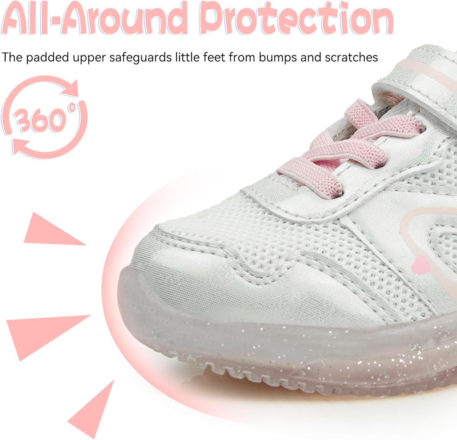 SKYWHEEL Toddler Girls Boys Light up Shoes LED Flashing Lightweight Mesh Breathable Walking Sneakers for Toddler and Little Kids Running - Image 4