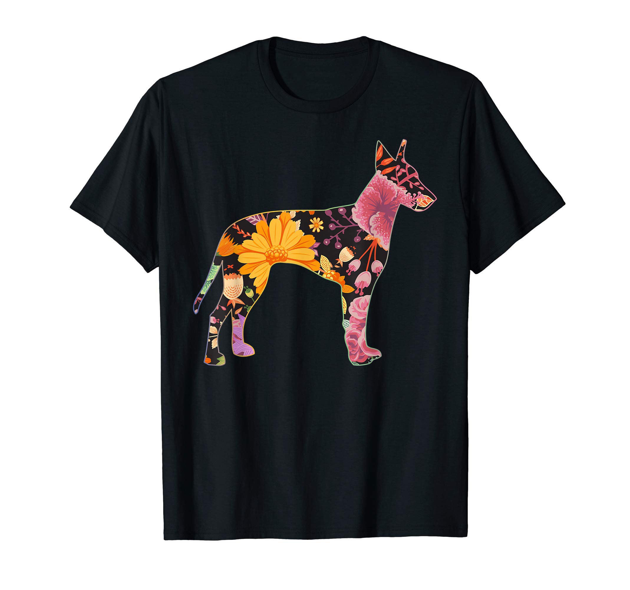Floral Flower Vintage Retro Manchester Terrier Lover T-shirt