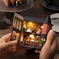 Vista 5 de Kit de casa en miniatura DIY, kit de casa de muñecas de madera CUTEROOM, kit de fabricación de casa en miniatura con muebles, kit de casa de muñecas