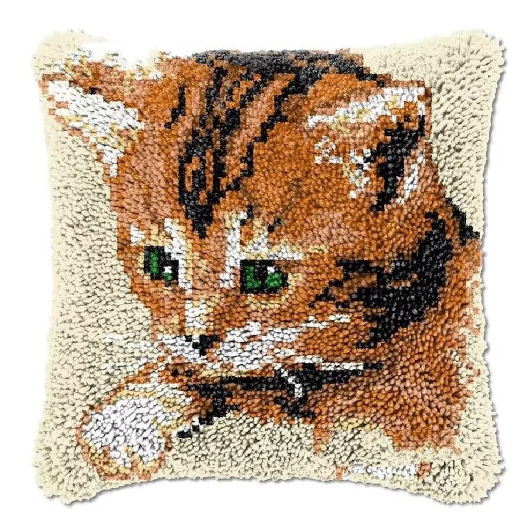 ROCKY&CHAO Knüpfteppich Set - DIY Kissen 43x43cm Für Erwachsene & Kinder