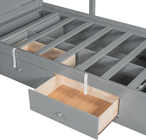 Miniatura 54 de Versatility - Litera individual sobre individual con escritorio y armario integrados, cama alta de madera maciza y plataforma independiente con