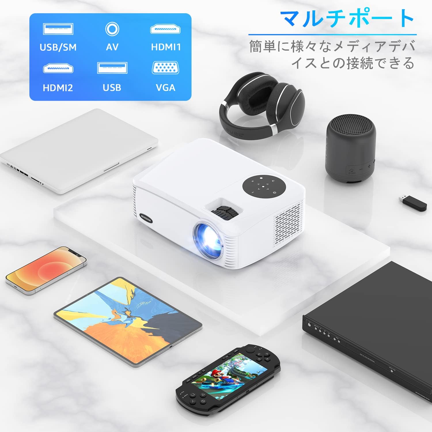 2024新登場家庭用プロジェクタ20000LM超高速WIFI-6【1080P