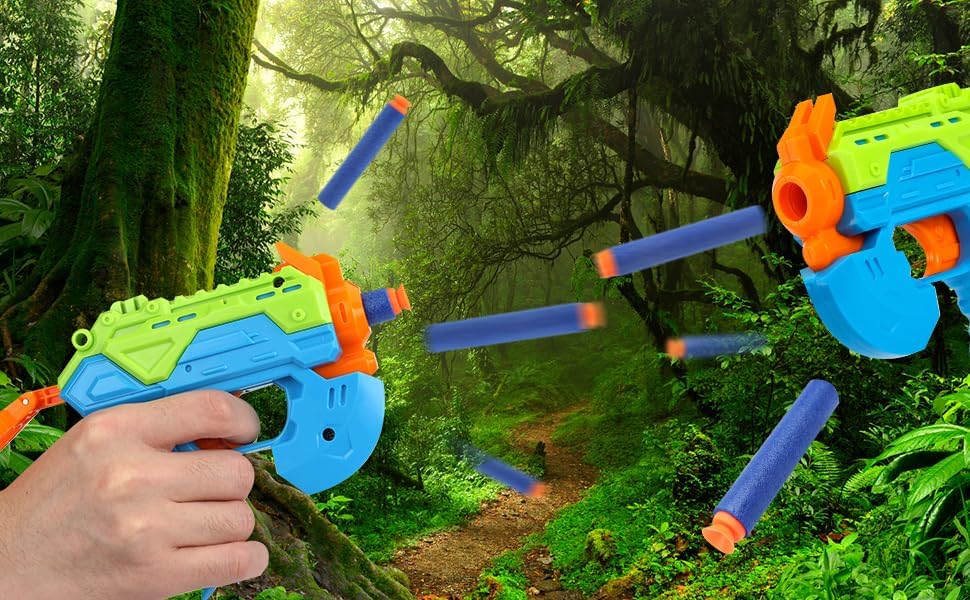 Miniatura 6 de Paquete de 4 pistolas de juguete fáciles de jugar con 40 dardos de balas, juguetes para niños pequeños de 3, 4, 5, 6, 7, 8, 9+, regalos geniales