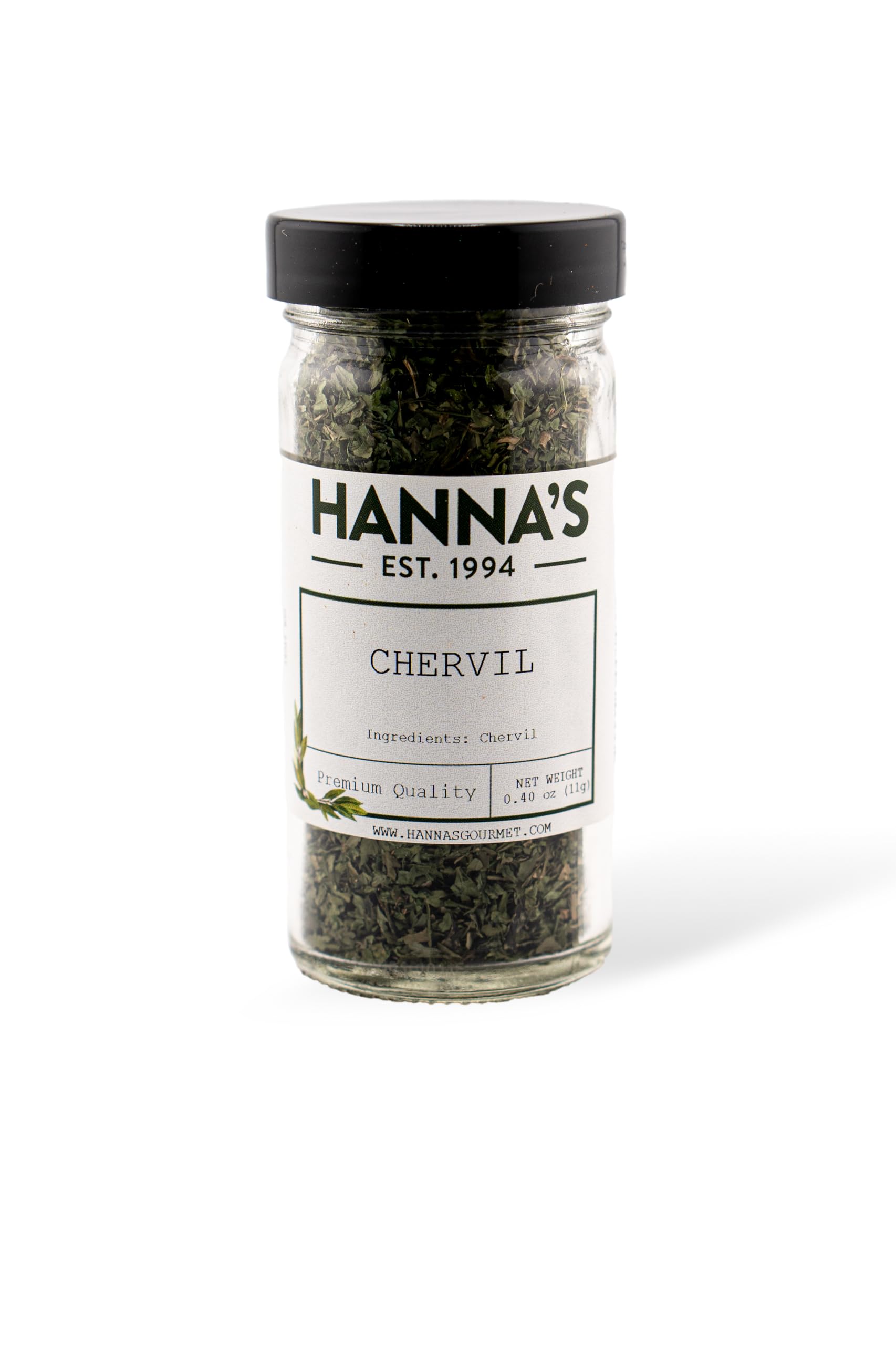 Hanna's Chervil, Premium Quality, 4 fl oz Glass Jar