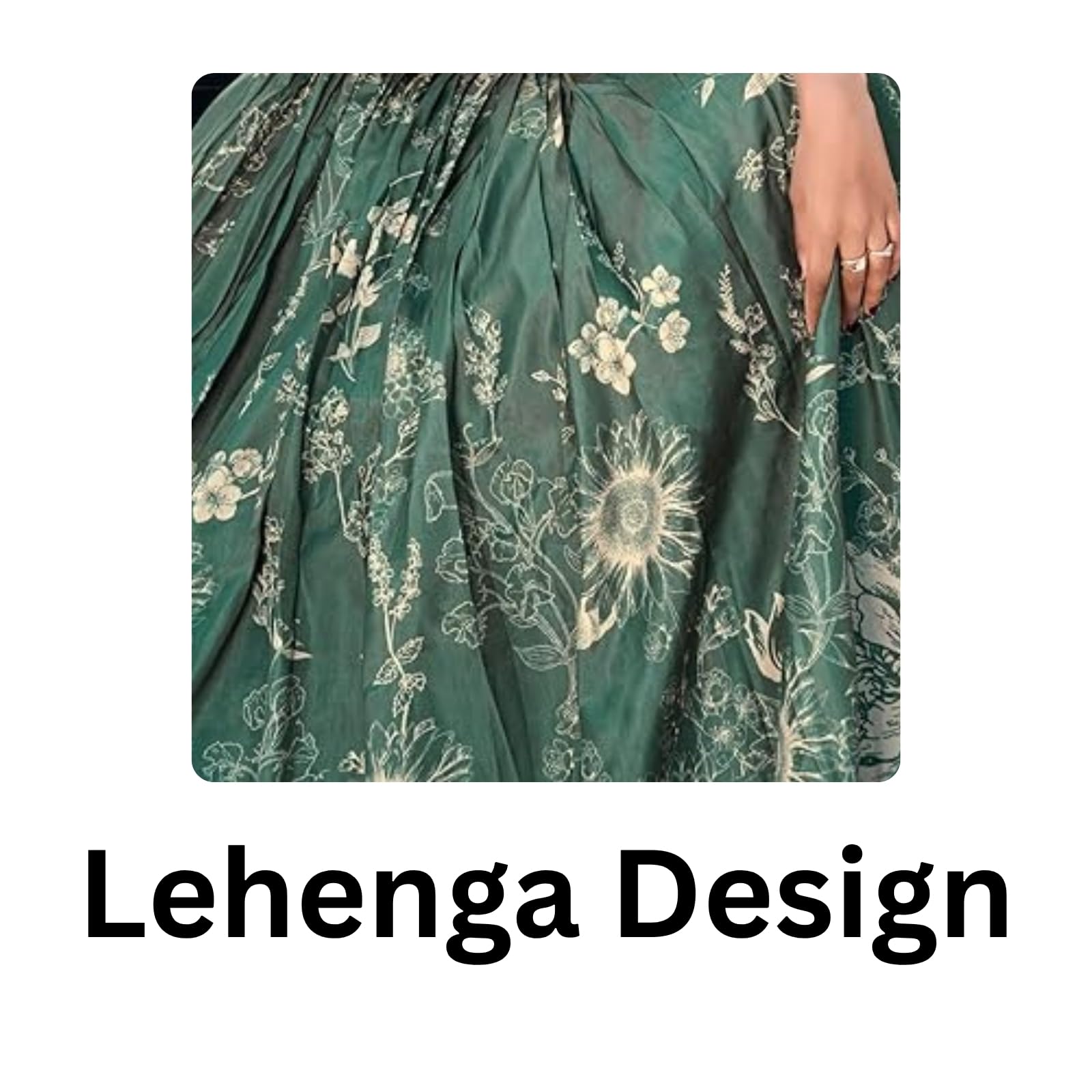 LooknBook Women's Tussar Silk Ready to Wear Stitched Lehenga Choli Set with Heavy Tassels Koti and Foil Printed Floral Pattern - Image 6 thumbnail
