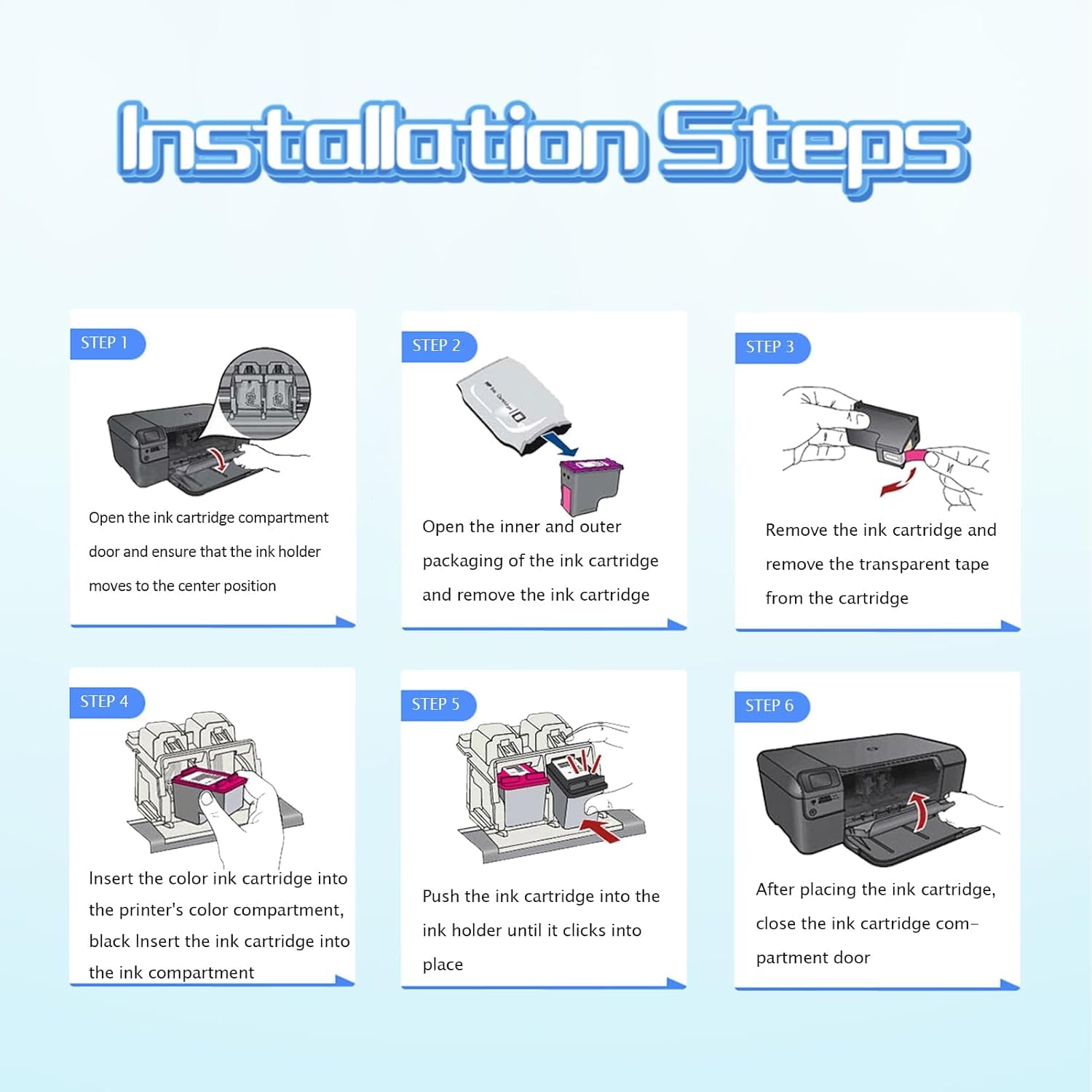 Cartucce D'inchiostro Ad Alta Resa H-667XL Compatibili con Cartucce D'inchiostro 667 Sostituisci L'uso per HP Inkadvantage 4175 4178 6078 6478 2336 2775 2776 2777 2778,Suits-1 Set
