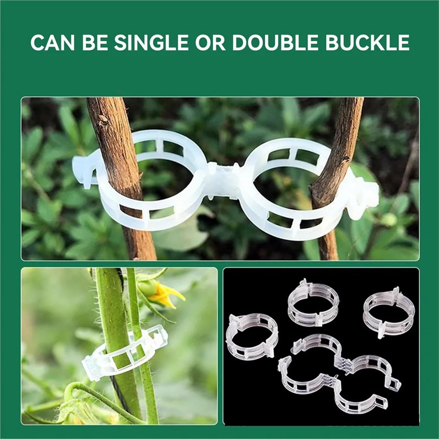 Plant Clips 1000 PCS Plant Fixing Clips Plant Clips for Climbing Plants Garden Clips for Gardening(Green)
