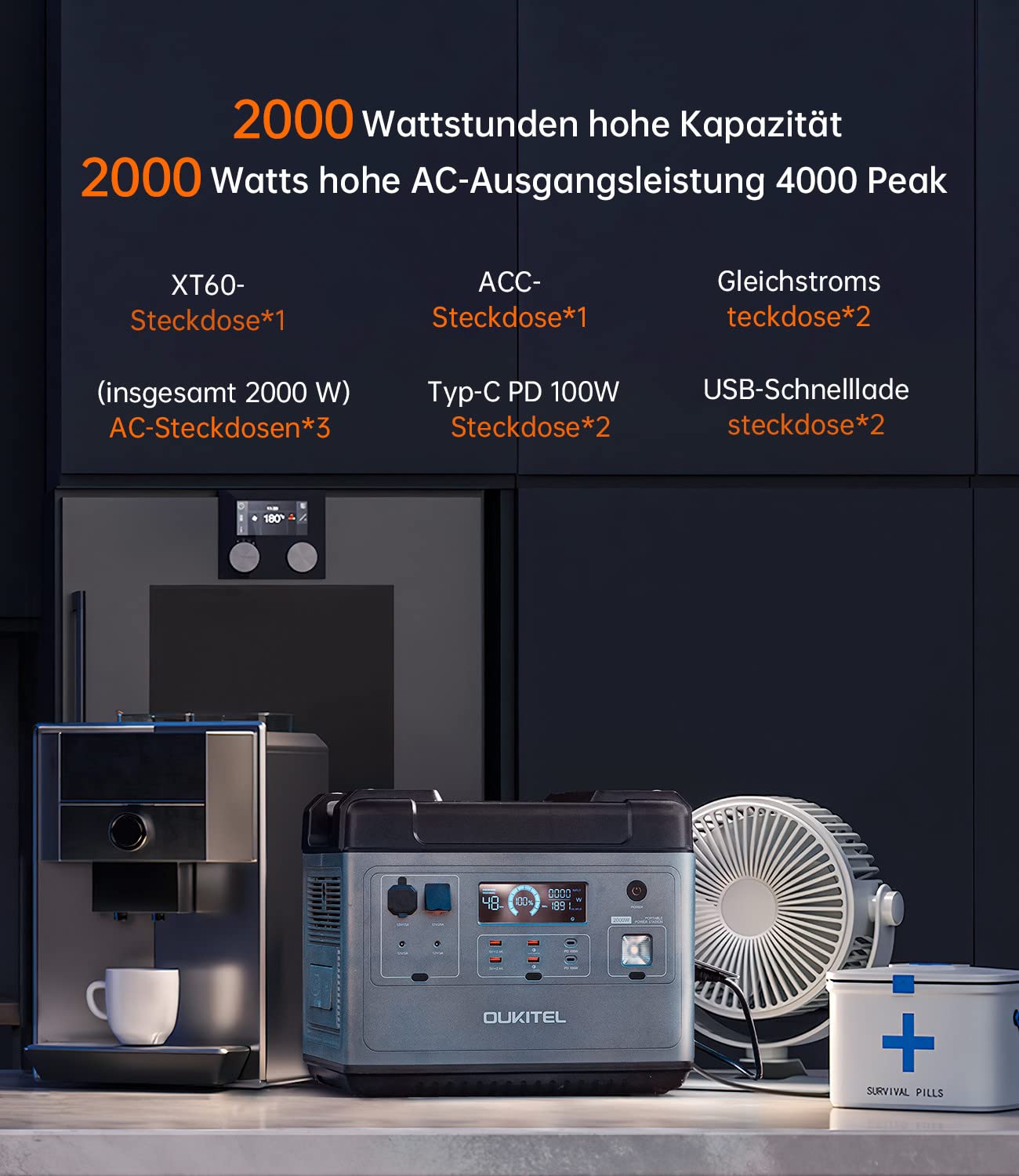 Amazon.co.jp: OUKITEL P301ポータブル電源280.8Wh 300W AC (瞬間最大