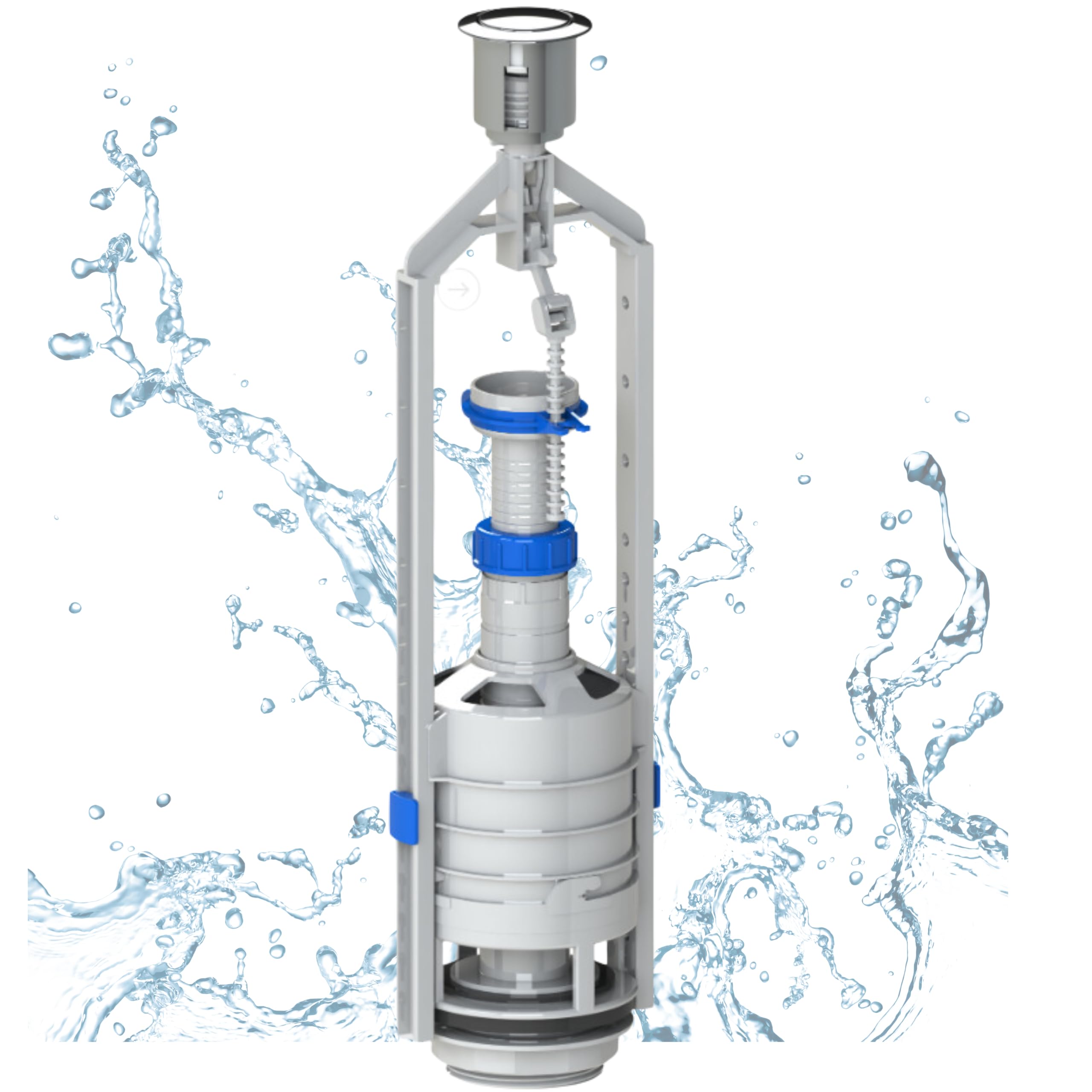 RAWIPLAST Spülgarnitur Für WC-Spülkasten - Ablaufventil & Heberglocke 3/6 Liter