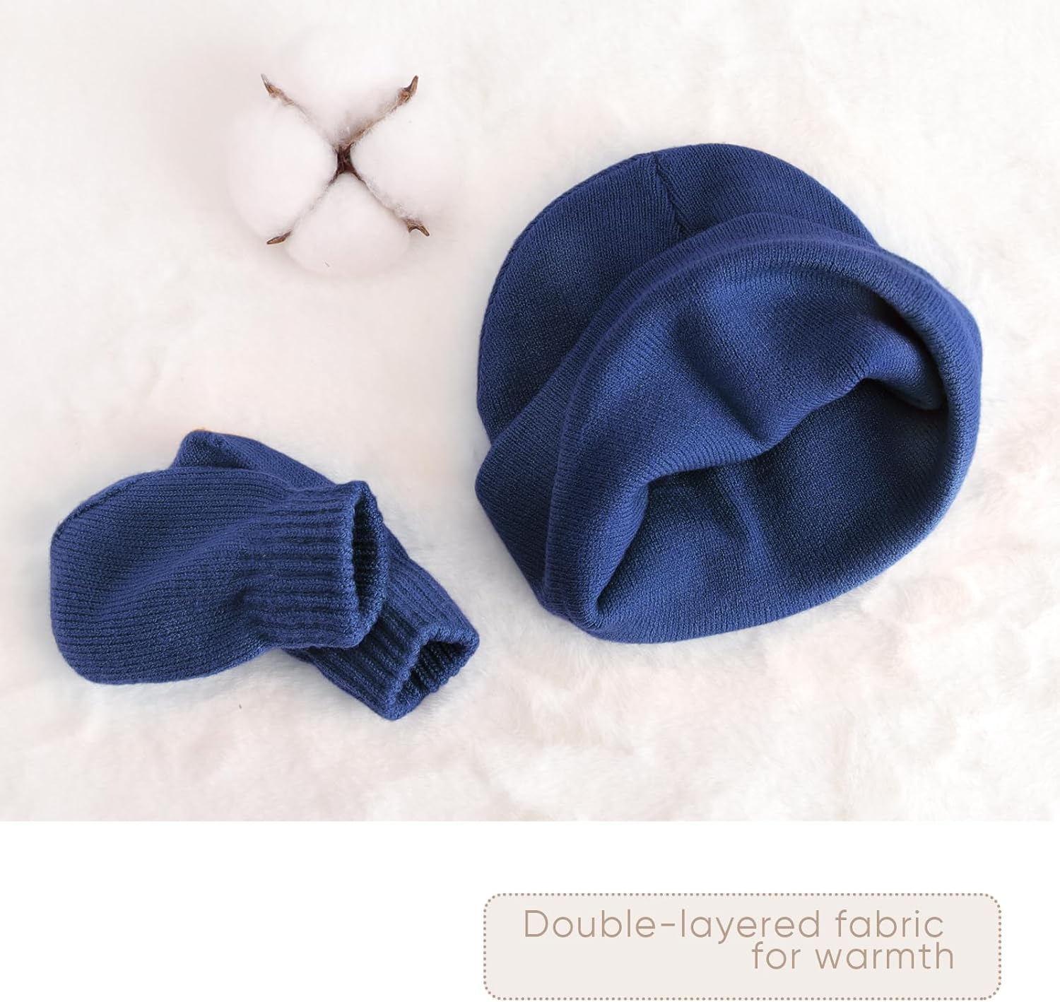 DRESHOW BQUBO 3 Pack Baby Beanies Toddler Kids Winter Hats Soft Knit Hat for Baby Boys Girls Warm Cap Beanies - Image 3